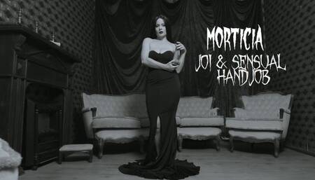 Morticia Addams JOI with sensual handjob
