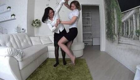 CATBALL FIGHT IN PANTYHOSE TILL CUM 5 II