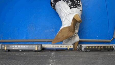 CC - Toy wagon crushed under cowgirl boots