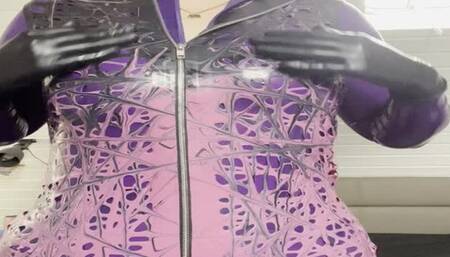 Kitty enjoys new pegging toy