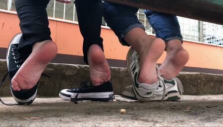 Double shoeplay at university pt 1 (Production by Lily)
