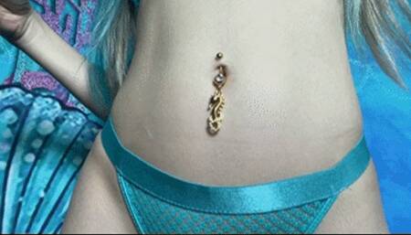 Belly Button Fingering | Seahorse Belly Ring (HD) WMV