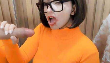 Velma Zoombie Cosplay Horror Video Red Light Green Light Jerk off Game