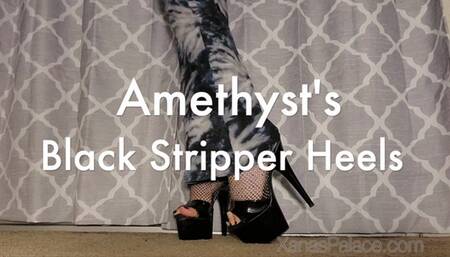 Amethyst's Black Stripper Heels