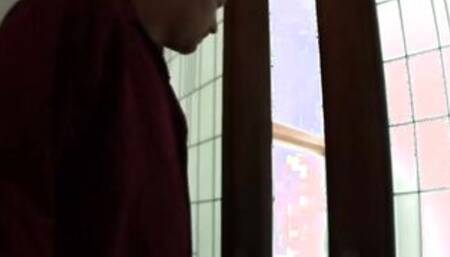 19 Year Older Curvy Dark Haired Gets Screwed By An Mature Man