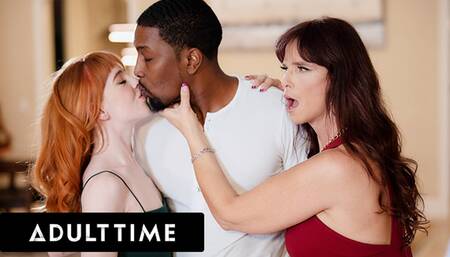 ADULT TIME - MILF Syren De Mer & Teen Madi Collins Fight Over Coworker's HUGE Cock! FFM 3-WAY!