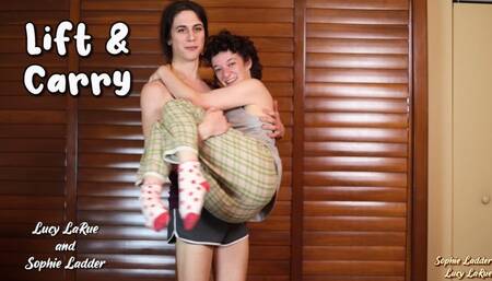Lift and Carry! Trans Girl Picks Up Small Girl
