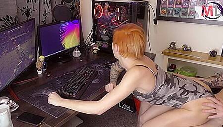 Gamergirl Wants Attention From Her Boyfriends Throbbing Cock!!!