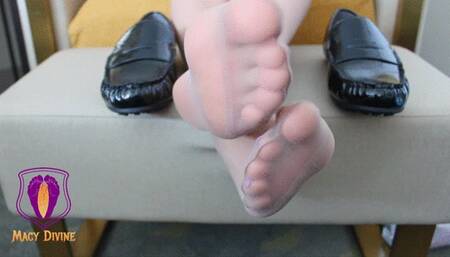 Nylon Foot Tease