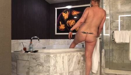 Nude MILF Teases In Bathtub