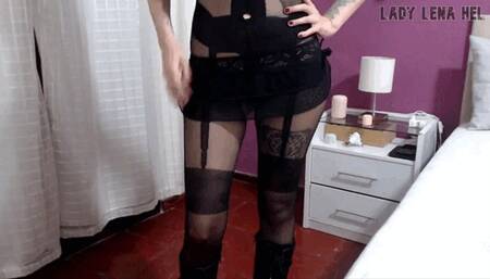 Bodyhose Meets Giant Dildo