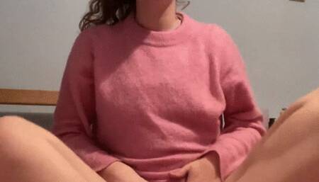 Fucking myself with my pink glass dildo until I cum