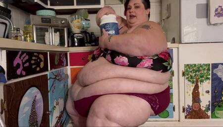 SSBBW Chugs 3 WeightGain Shakes Per Day HD