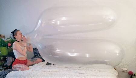 Stashia BTP's clear RX Megaboobs balloon - 1080p