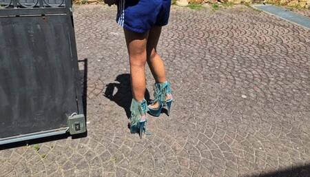 Women and Engines in very high pleaser heels