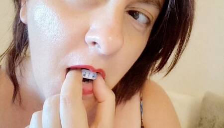 Vore PillCam digestive exploration - Eat an orange pieces visible in the stomach 720HD