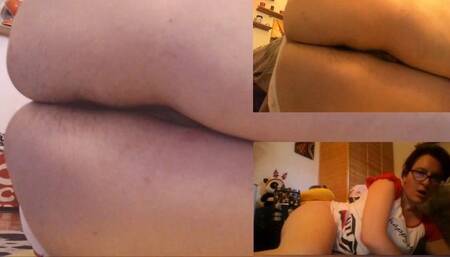 Beautiful sexy pee with three cameras - Three views 4K