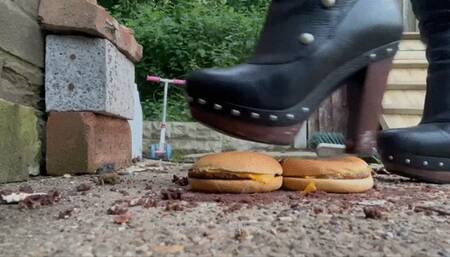 Ugg heel boots crush burgers