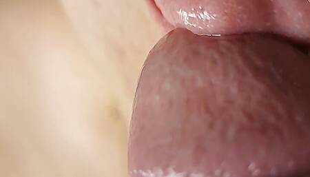 Perfect Slow Closeup Blowjob Makes Me So Horny. Best blowjob ever