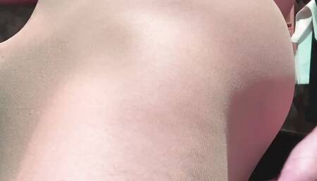 cute boy moaning"mmm"&cum in pantyhose