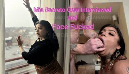 Columbian Beauty Mia Secreto gets interviewed and face fucked FULL VERSION