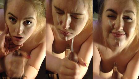 Sorority Babe's Chunky Cumshot Facial
