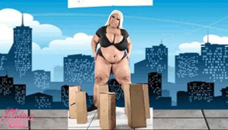 Evil BBW Giantess Destroys City