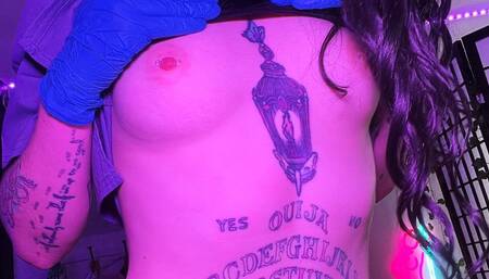 Gloved Home Nurse Collects Sample