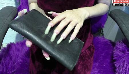 Nails scratching leather for 10 minutes