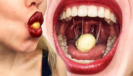 Chocolate Balls Swallowing