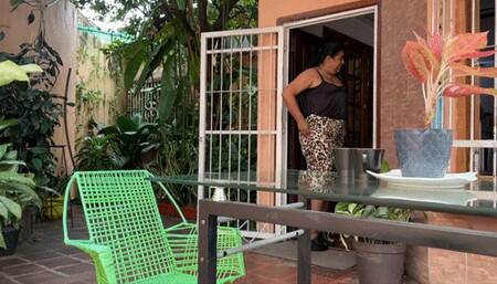 Balbina ebony BBW Goddess in Pantyhose with nice JOI