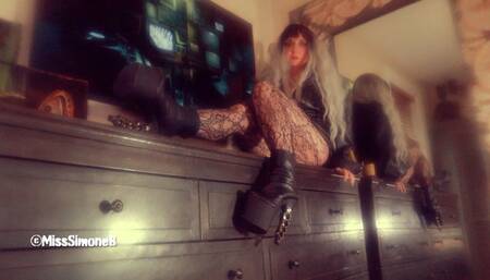 Brass Knuckle High Heel Boot Fascination