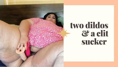 2 DILDOS AND A CLIT SUCKER 1080