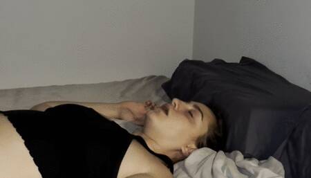 Barking coughs while laying in bed vaping