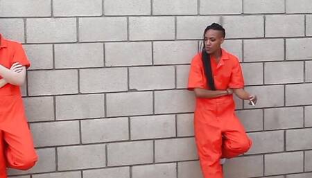 Prison girls in fight conflict get arresting for sex by lesbian guards