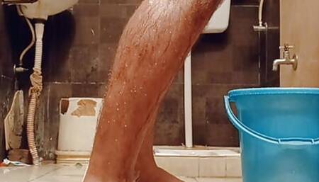 Taking shower with hand job