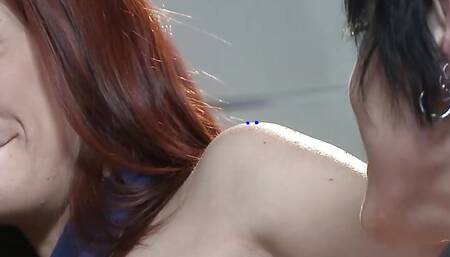 Hot lesbian action between Cadence St. John and Karlie Montana.