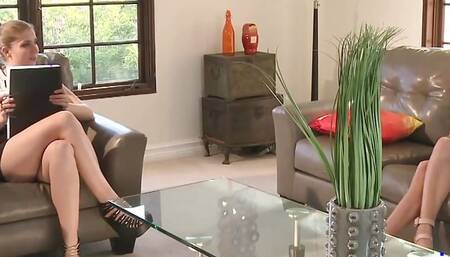 Blond housemaids have sex in the kitchen