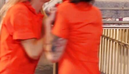 Lesbian prisoner corce other inmate for sex