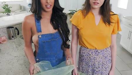 Activists Step Sisters Sophia Leone & Selina Bentz Convince Stepbro To Be Green - SisLovesMe