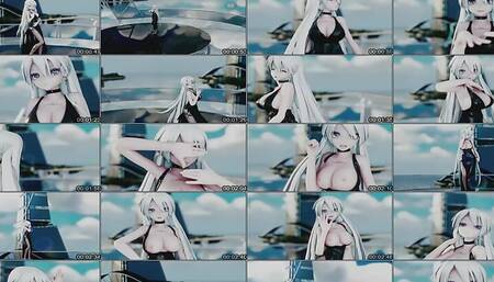 Sexy Teen In Black Dress Dancing (3D HENTAI)