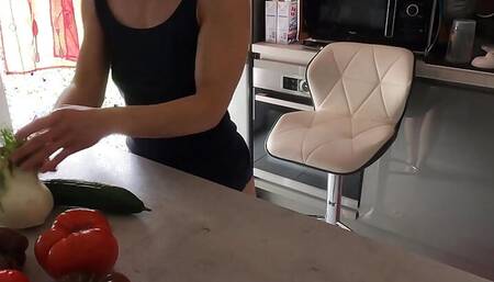 My First Penetration and Orgasm with A Cucumber