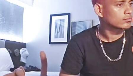 I masturbate in front of my webcam, with dildos which I use
