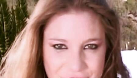 Two curvy babes pleasing a loaded BBC in the backyard