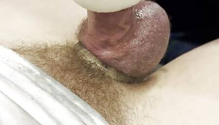 Jacking off my super wet dick with my auto dick stroker