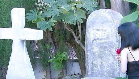 Ugly Bitch Widow Fucked on Husband's Grave