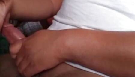 Massaging my cock part 2