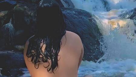 Naked in the Waterfall