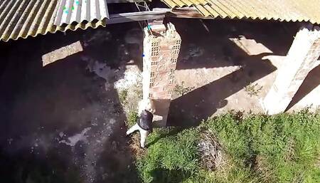 Photo model mixes work with pleasure as she has anal sex with her photographer outdoors