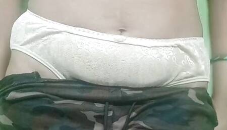 Cut girl satisfy herself in front of camera